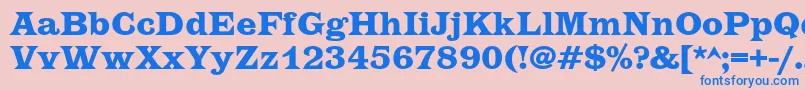 EtiennecBold Font – Blue Fonts on Pink Background