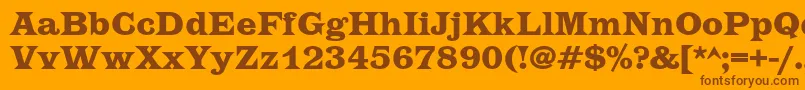 EtiennecBold Font – Brown Fonts on Orange Background