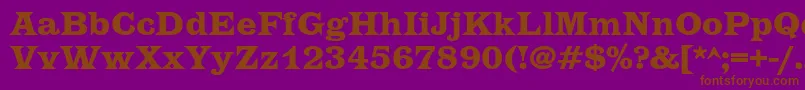 EtiennecBold Font – Brown Fonts on Purple Background