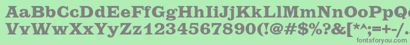 フォントEtiennecBold – 緑の背景に灰色の文字