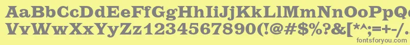 EtiennecBold Font – Gray Fonts on Yellow Background