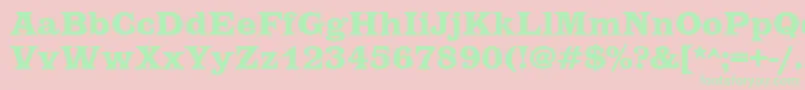 EtiennecBold Font – Green Fonts on Pink Background