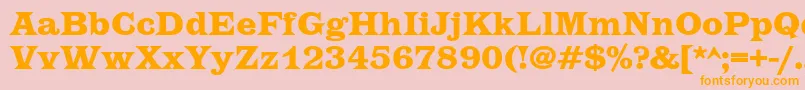 EtiennecBold Font – Orange Fonts on Pink Background