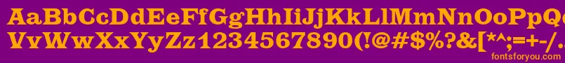 EtiennecBold Font – Orange Fonts on Purple Background