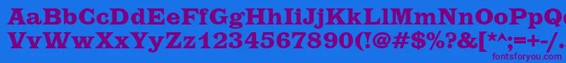 EtiennecBold Font – Purple Fonts on Blue Background