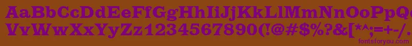 EtiennecBold Font – Purple Fonts on Brown Background