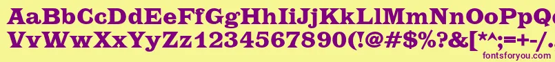 EtiennecBold Font – Purple Fonts on Yellow Background