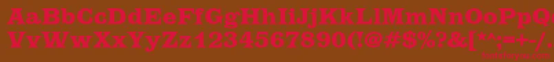 EtiennecBold Font – Red Fonts on Brown Background
