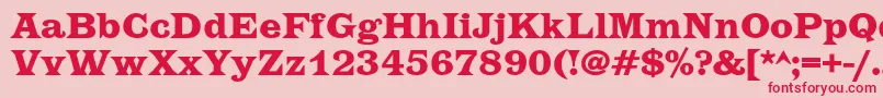 EtiennecBold Font – Red Fonts on Pink Background