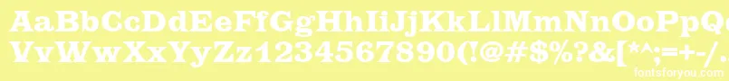 フォントEtiennecBold – 黄色い背景に白い文字
