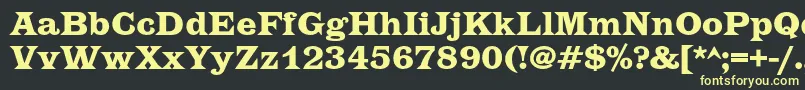 EtiennecBold Font – Yellow Fonts on Black Background