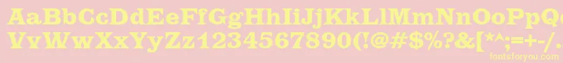EtiennecBold Font – Yellow Fonts on Pink Background