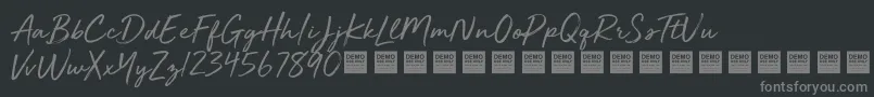 GoldenPlainsDemo Font – Gray Fonts on Black Background