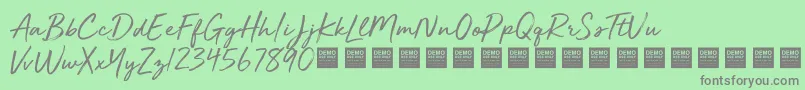 GoldenPlainsDemo Font – Gray Fonts on Green Background