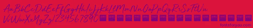 GoldenPlainsDemo Font – Purple Fonts on Red Background