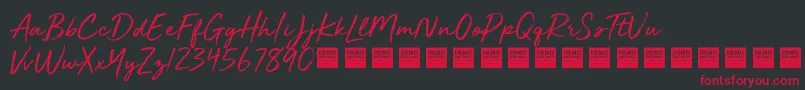 GoldenPlainsDemo Font – Red Fonts on Black Background