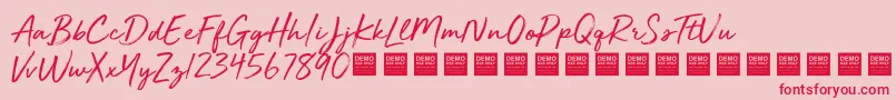 GoldenPlainsDemo Font – Red Fonts on Pink Background