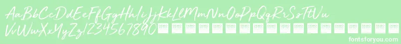 GoldenPlainsDemo Font – White Fonts on Green Background