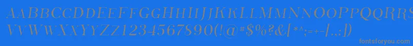 Więcej informacji o czcionce Phoss Czcionka Phoss – szare czcionki na niebieskim tle