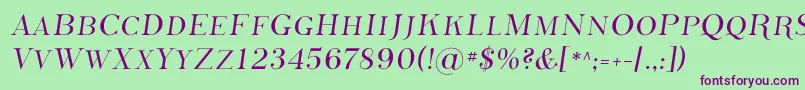 Шрифт Phoss – фиолетовые шрифты на зелёном фоне