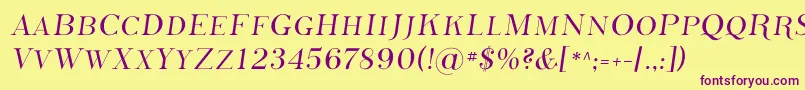 Phoss Font – Purple Fonts on Yellow Background