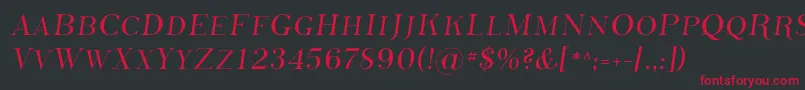 Phoss Font – Red Fonts on Black Background