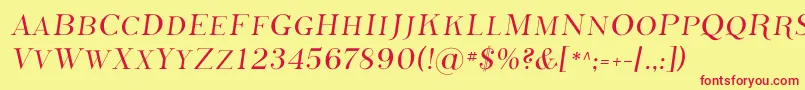 Phoss Font – Red Fonts on Yellow Background
