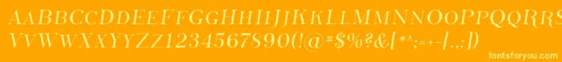 フォントPhoss – オレンジの背景に黄色の文字
