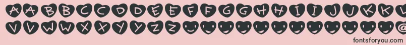 Gettheme-Schriftart – Schwarze Schriften auf rosa Hintergrund