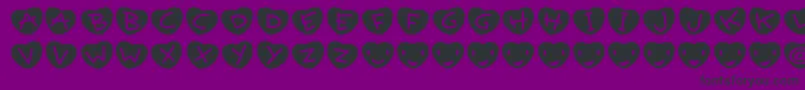 Gettheme-fontti – mustat fontit violetilla taustalla