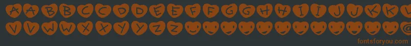 Gettheme Font – Brown Fonts on Black Background