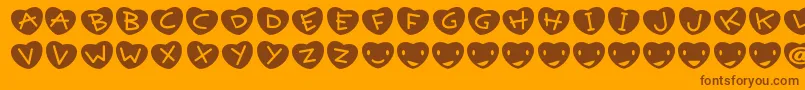 Gettheme-fontti – ruskeat fontit oranssilla taustalla