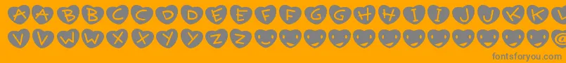 Saiba mais sobre a fonte Gettheme Fonte Gettheme – fontes cinzas em um fundo laranja