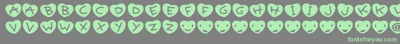 Fonte Gettheme – fontes verdes em um fundo cinza