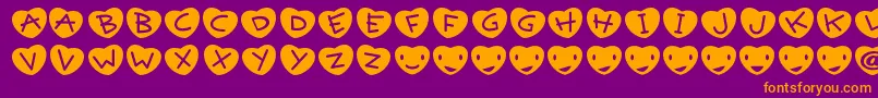 fuente Gettheme – Fuentes Naranjas Sobre Fondo Morado
