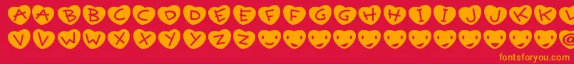 fuente Gettheme – Fuentes Naranjas Sobre Fondo Rojo