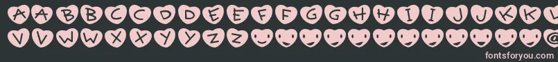 Gettheme Font – Pink Fonts on Black Background