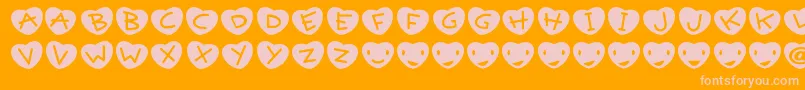 Police Gettheme – polices roses sur fond orange