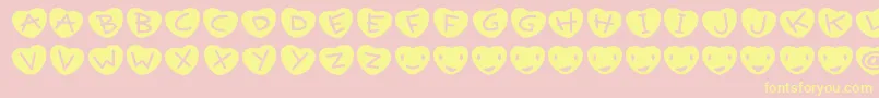 Police Gettheme – polices jaunes sur fond rose