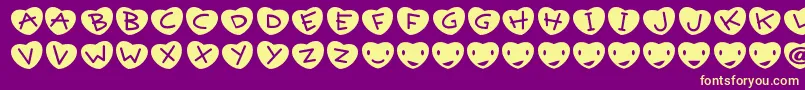 Fonte Gettheme – fontes amarelas em um fundo roxo