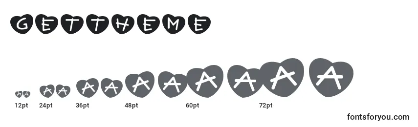 Размеры шрифта Gettheme
