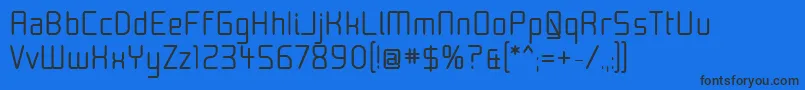 MoondogThirty Font – Black Fonts on Blue Background
