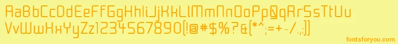 MoondogThirty Font – Orange Fonts on Yellow Background