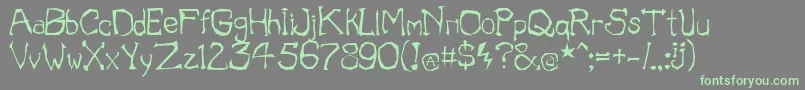 IllOmen Font – Green Fonts on Gray Background