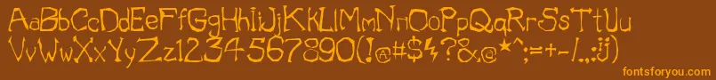 IllOmen Font – Orange Fonts on Brown Background