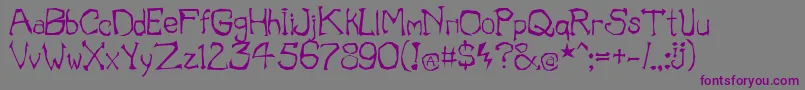 IllOmen Font – Purple Fonts on Gray Background