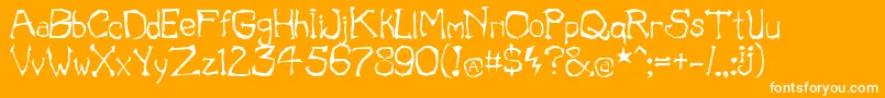 IllOmen Font – White Fonts on Orange Background