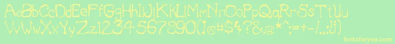 IllOmen Font – Yellow Fonts on Green Background