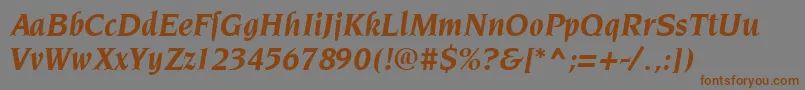 NeuvareseRegular Font – Brown Fonts on Gray Background