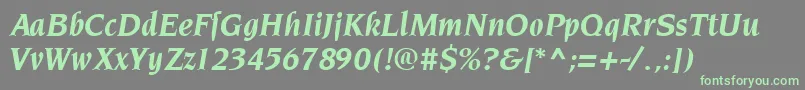 NeuvareseRegular Font – Green Fonts on Gray Background